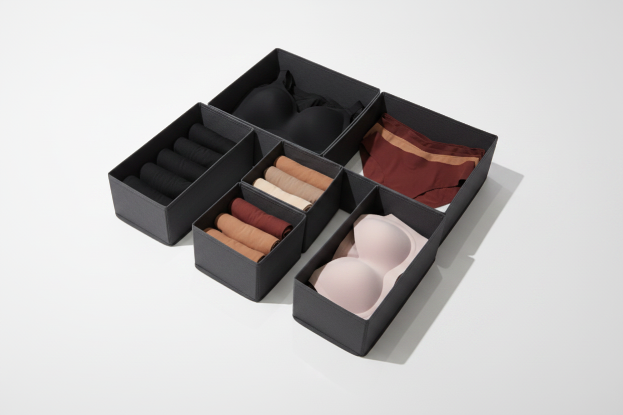 Dark Grey Storage Compartments