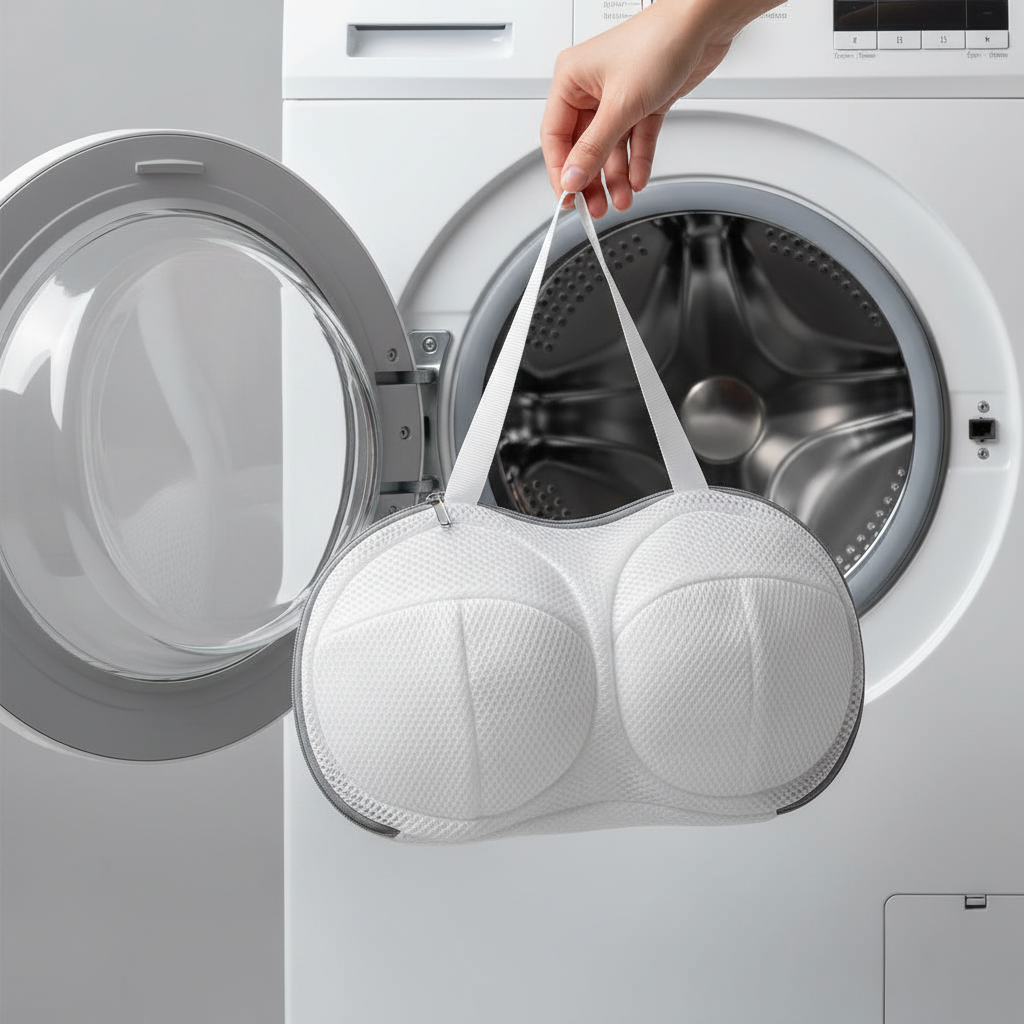 Bra Laundry Wash Bag - Washing Machine Background